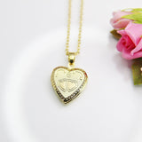 Gold Heart in Heart Locket Necklace, Best Valentine's Day Gift for Girlfriend from Boyfriend, Birthday Gift, N4222