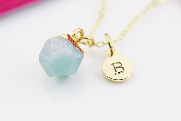 Amazonite Necklace, Natural Gemstone Jewelry N4262