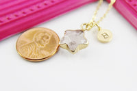 Quartz Necklace, Star Natural Gemstone Jewelry N4266