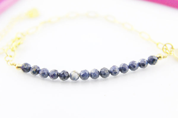 Sapphire Bracelet, Natural Gemstone Jewelry N4278