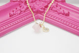 Rose Quartz Necklace, Natural Rose Quartz Gemstone Jewelry N4280