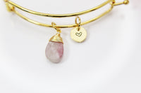 Rose Quartz Bracelet, Natural Gemstone Jewelry N4300