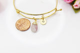 Rose Quartz Bracelet, Natural Gemstone Jewelry N4300