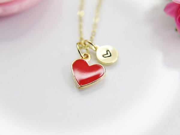 Red Heart Necklace, Sweet Gifts, Best Valentine's Day Gifts, Personalized Birthday Gift, N4320
