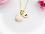 Best Valentine's Day Gifts, Pink Heart Necklace, Sweet Gifts, Personalized Birthday Gift, N4322