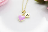 Heart Necklace, Best Valentine's Day Gifts, Violet Sweet Necklace Gifts, Personalized Birthday Gift, N4327