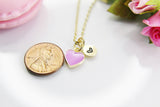 Heart Necklace, Best Valentine's Day Gifts, Violet Sweet Necklace Gifts, Personalized Birthday Gift, N4327