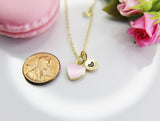 Heart Necklace, Best Valentine's Day Gifts, Pink, Sweet Necklace Gifts, Personalized Birthday Gift, N4331