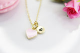 Heart Necklace, Best Valentine's Day Gifts, Pink, Sweet Necklace Gifts, Personalized Birthday Gift, N4331