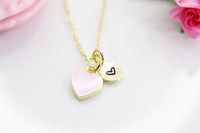 Heart Necklace, Best Valentine's Day Gifts, Pink, Sweet Necklace Gifts, Personalized Birthday Gift, N4331