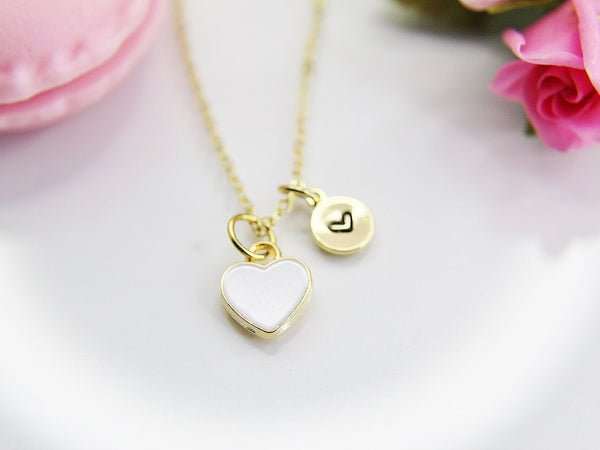 Heart Necklace, Best Valentine's Day Gifts, White, Sweet Necklace Gifts, Personalized Birthday Gift, N4333