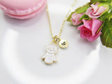 Shiny Day Necklace, Cute Japanese Teru Teru Bozu Doll Sweet Necklace Gifts, Best Birthday Gifts, Personalized Initial Gift, N4348