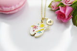 Palette Necklace, Little Girl Future Artist Sweet Necklace Gifts, Best Birthday Gifts, Personalized Initial Gift, N4349