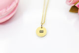 Gold Aquarius Necklace, Dainty Zodiac Charm Necklace