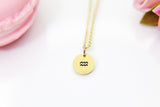 Gold Aquarius Necklace, Dainty Zodiac Charm Necklace