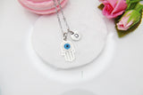 Evil Eye Hand Necklace, Birthday Gift, Layering Necklace, Dainty Gold Necklace, Personalized Gift, N4201