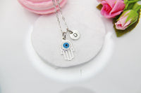 Evil Eye Hand Necklace, Birthday Gift, Layering Necklace, Dainty Gold Necklace, Personalized Gift, N4201