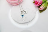 Evil Eye Hand Necklace, Birthday Gift, Layering Necklace, Dainty Gold Necklace, Personalized Gift, N4201