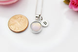 Opalite Necklace, Opal Necklace, Birthday's Gift, Mother's Day Gift, Gemstone Birthstone Necklace, October, Personalized Gift, N4210