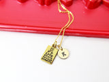 Eye Chart Necklace, Gold Eye Chart Necklace, Best Birthday Gift, Retirment Gift, Personalized Initial Gift, N4369