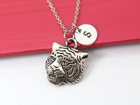 Tiger Necklace, Tiger Wild Animal Necklace, Best Birthday Gift, Retirment Gift, Personalized Initial Gift, N4374