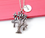 Money Tree Necklace, Money Tree Dollar Sign Necklace, Best Birthday Gift, Retirment Gift, Personalized Initial Gift, N4376