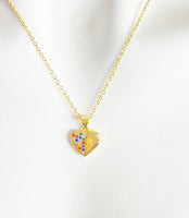 Best Valentine's Day Gift Necklace, Gold Heart Necklace, Birthday Gift, N4216