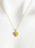 Best Valentine's Day Gift Necklace, Gold Heart Necklace, Birthday Gift, N4216