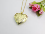 Best Valentine's Day Gift for Girlfriend from Boyfriend, Gold Heart Flower Locket Necklace, Birthday Gift, N4219