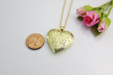 Best Valentine's Day Gift for Girlfriend from Boyfriend, Gold Heart Flower Locket Necklace, Birthday Gift, N4219