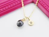 Labradorite Necklace, Natural Gemstone Jewelry 4259