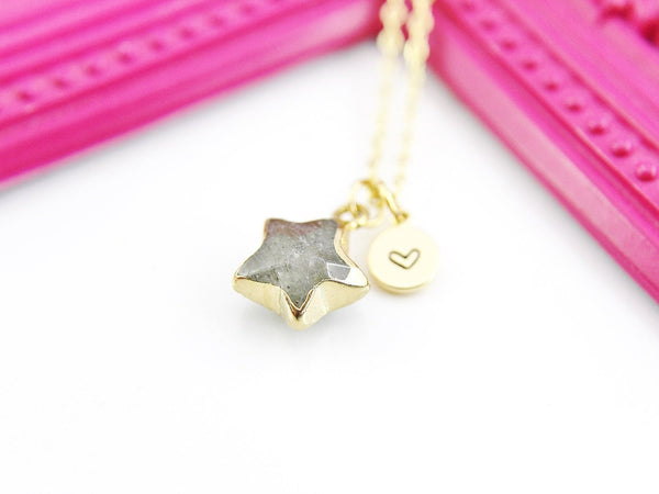 Labradorite Necklace, Star Necklace, Natural Gemstone Jewelry N4267