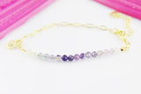 Fluorite Bracelet, Natural Gemstone Jewelry N4277