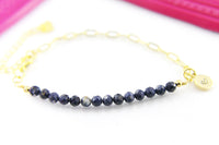 Sapphire Bracelet, Natural Gemstone Jewelry N4278