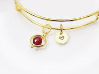Ruby Bracelet, Jade Imitation Ruby Natural Gemstone Jewelry N4286