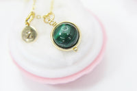 Malachite Necklace, Natural Gemstone Jewelry, N4292