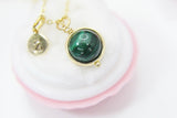 Malachite Necklace, Natural Gemstone Jewelry, N4292