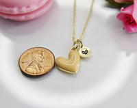 Best Valentine's Day Gifts, Sweet Gifts, Tan Heart Necklace, Personalized Birthday Gift, N4317