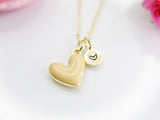 Best Valentine's Day Gifts, Sweet Gifts, Tan Heart Necklace, Personalized Birthday Gift, N4317