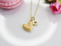 Best Valentine's Day Gifts, Sweet Gifts, Tan Heart Necklace, Personalized Birthday Gift, N4317