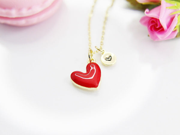 Best Valentine's Day Gifts, Sweet Gifts, Red Heart Necklace, Personalized Birthday Gift, N4318