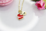 Red Heart Necklace, Sweet Gifts, Best Valentine's Day Gifts, Personalized Birthday Gift, N4320