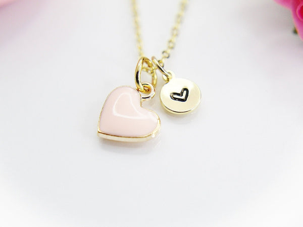 Best Valentine's Day Gifts, Pink Heart Necklace, Sweet Gifts, Personalized Birthday Gift, N4322