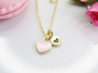 Heart Necklace, Best Valentine's Day Gifts, Pink, Sweet Necklace Gifts, Personalized Birthday Gift, N4331