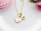 Heart Necklace, Best Valentine's Day Gifts, Pink, Sweet Necklace Gifts, Personalized Birthday Gift, N4331