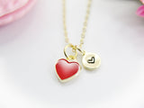 Heart Necklace, Best Valentine's Day Gifts, Red, Sweet Necklace Gifts, Personalized Birthday Gift, N4332