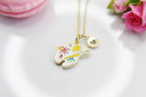 Palette Necklace, Little Girl Future Artist Sweet Necklace Gifts, Best Birthday Gifts, Personalized Initial Gift, N4349