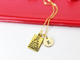 Eye Chart Necklace, Gold Eye Chart Necklace, Best Birthday Gift, Retirment Gift, Personalized Initial Gift, N4369