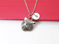 Tiger Necklace, Tiger Wild Animal Necklace, Best Birthday Gift, Retirment Gift, Personalized Initial Gift, N4374