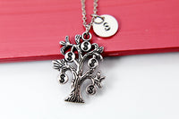 Money Tree Necklace, Money Tree Dollar Sign Necklace, Best Birthday Gift, Retirment Gift, Personalized Initial Gift, N4376
